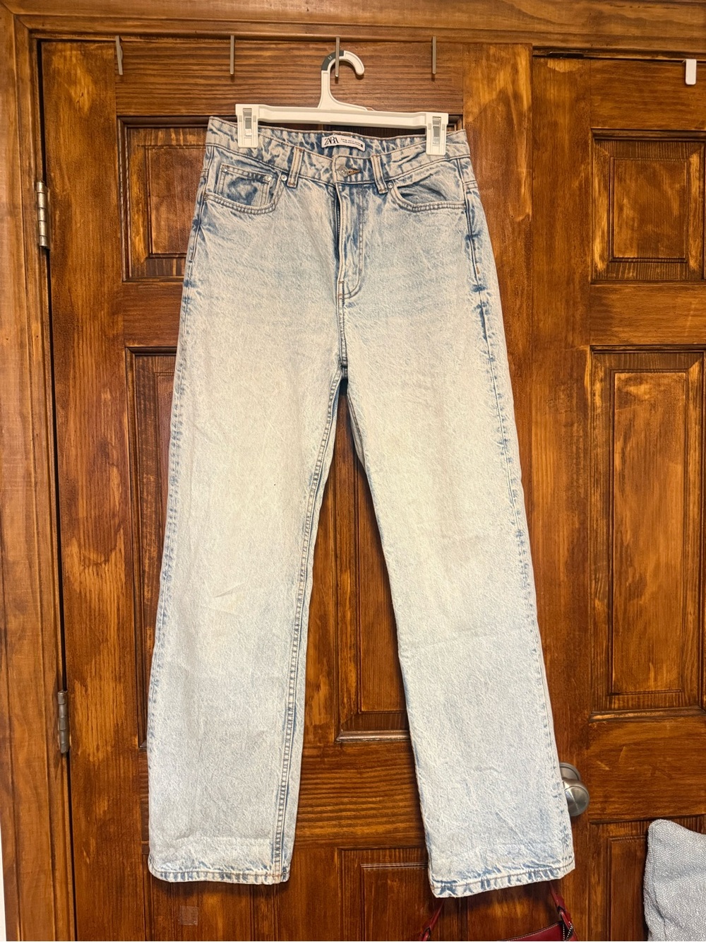 Zara Light Wash Wide Leg Jeans